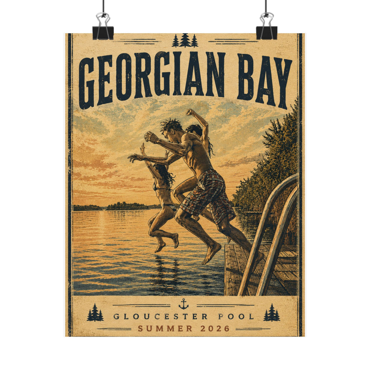 Georgian Bay Vintage-Style Matte Poster