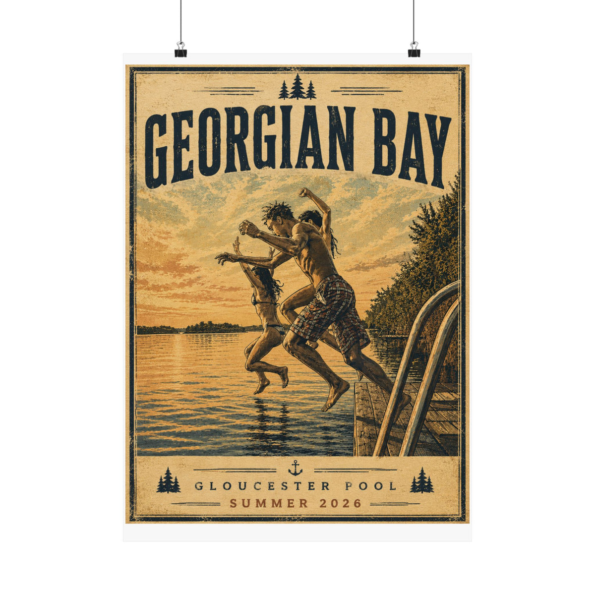 Georgian Bay Vintage-Style Matte Poster