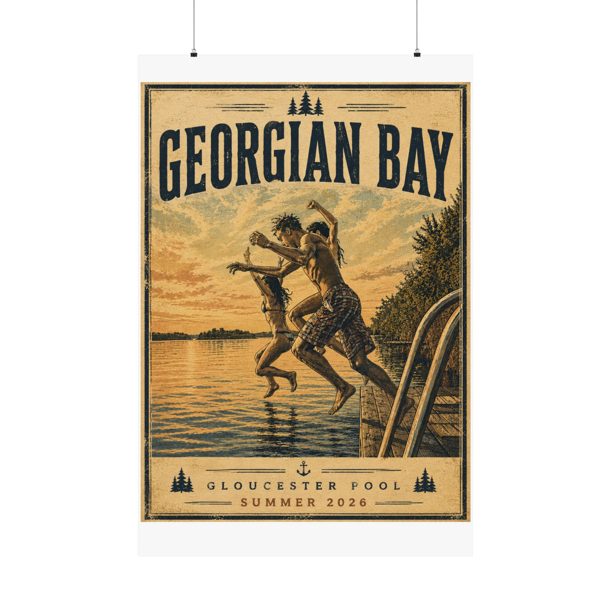 Georgian Bay Vintage-Style Matte Poster