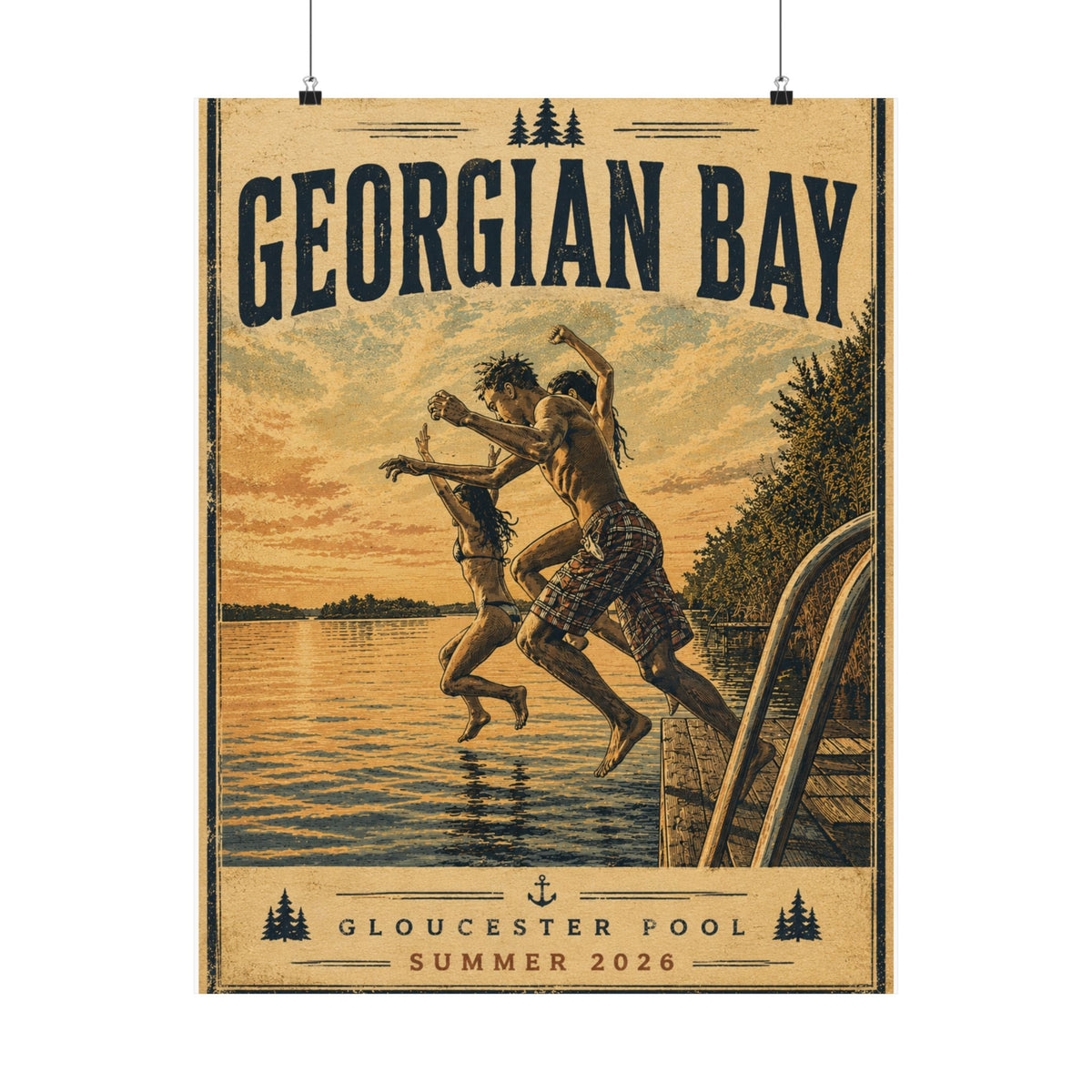 Georgian Bay Vintage-Style Matte Poster