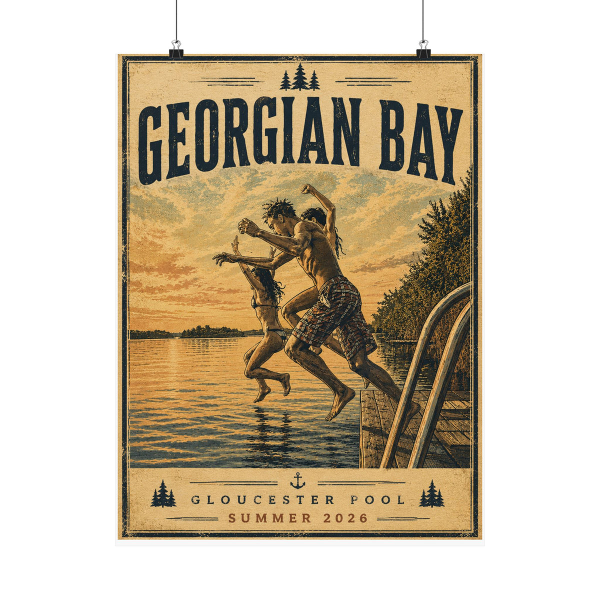 Georgian Bay Vintage-Style Matte Poster