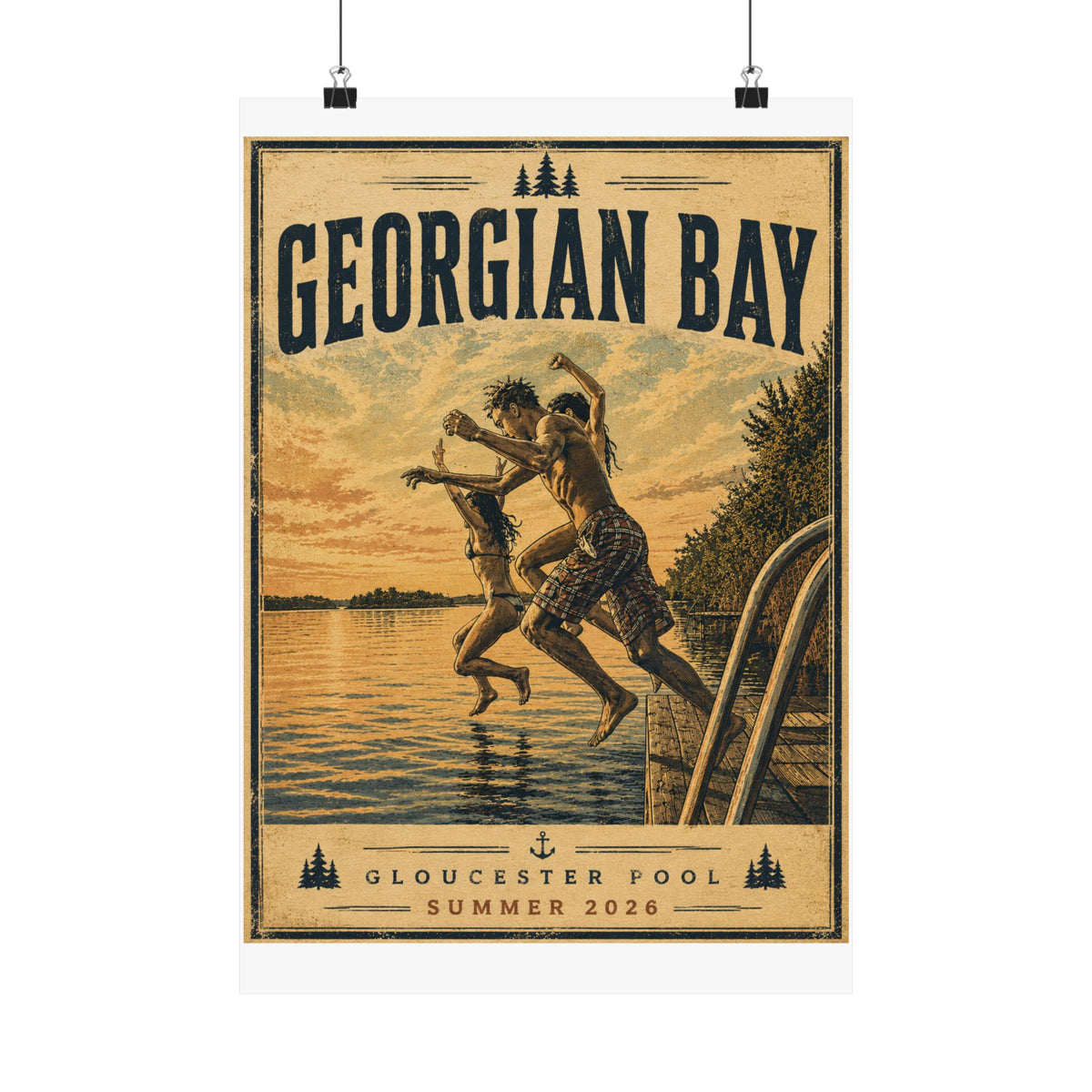 Georgian Bay Vintage-Style Matte Poster